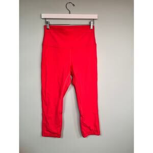 NWOT! Lululemon Algin Crop Legging - Size 8 - Bright Pink